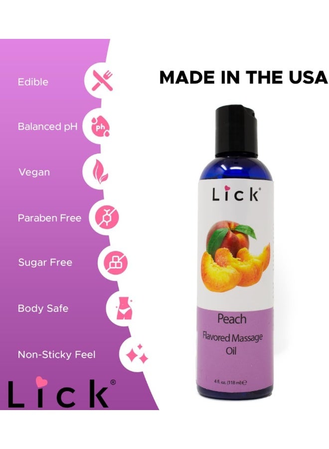 LICK Peach Flavored Massage Oil for Couples - Image 4